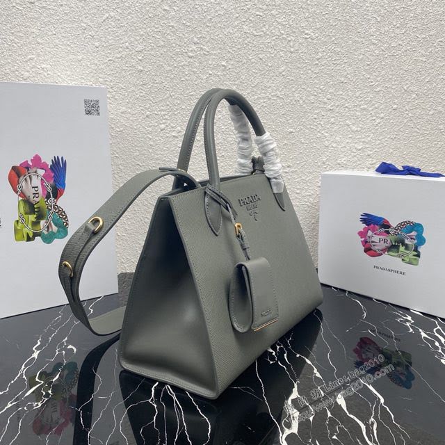 prada女包 普拉達專櫃最新爆款大號手提包 1BA155 Saffiano皮革手袋 prada十字紋小牛皮肩背包  pyd2135